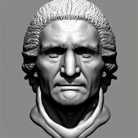 KREA AI Cristobal Colon Head 3 D Model Zbrush Wireframe