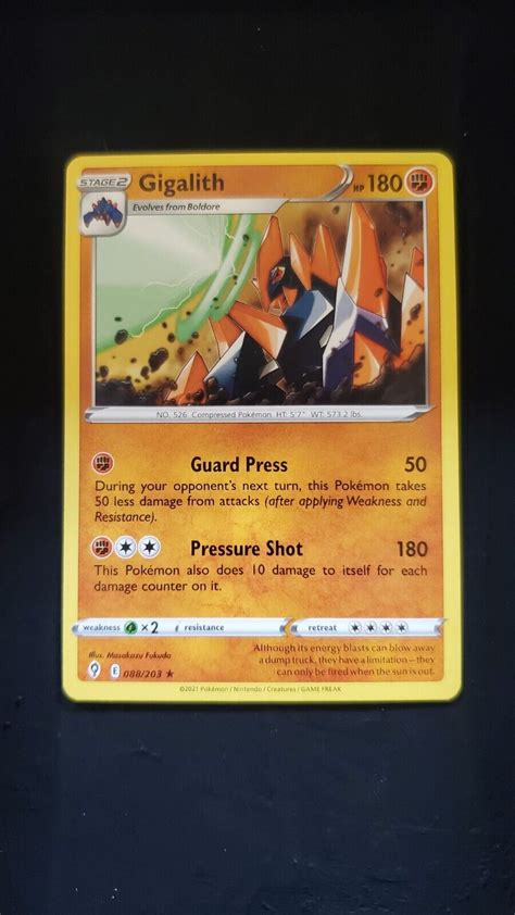 Pokémon TCG Gigalith Evolving Skies 088 203 Regular Rare eBay