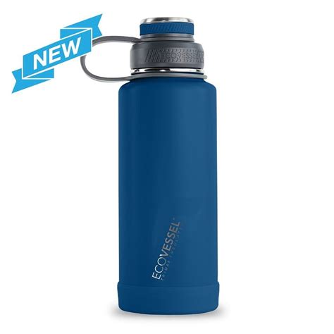 EcoVessel Boulder TriMax Insulated Stainless Steel Water Bottle With