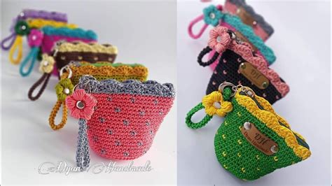 Tutorial Dompet Koin Mini Love Part Crochet Handbag Patterns