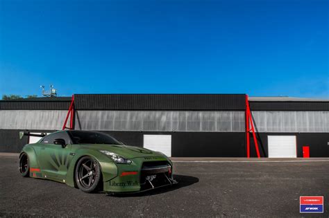 Matte Green Gt R With Liberty Walk Full Body Kit Liberty Walk Body