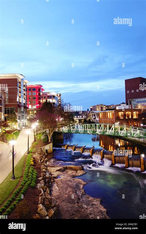 The Eugenia Duke Bridge Over The Reedy River In Picturesque Downtown