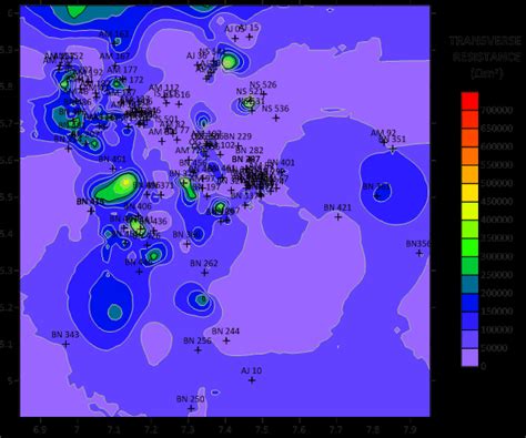 Transverse Resistance Map Of The Study Area Download Scientific Diagram