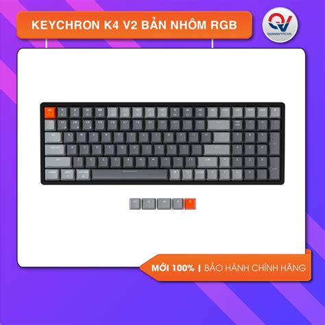 Bàn phím cơ Keychron K v Nhôm led RGB có Hot Swap Gateron Switch CHÍNH HÃNG Shopee Việt Nam