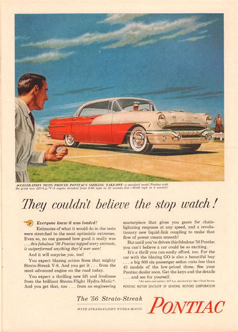 1956 Pontiac Strato Streak Advertisement Time Magazine May Flickr