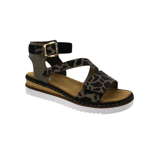 Rieker 67958 26 Camelblack Womens Sandals Rogerson Shoes