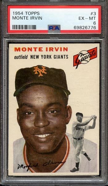 Lot Detail Topps Monte Irvin Psa Ex Mt