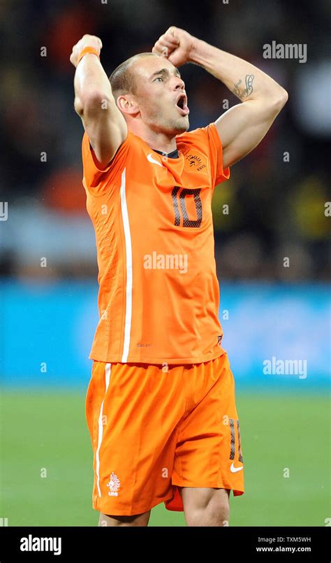 Wesley Sneijder Of Holland Celebrates At Full Time Following The Fifa