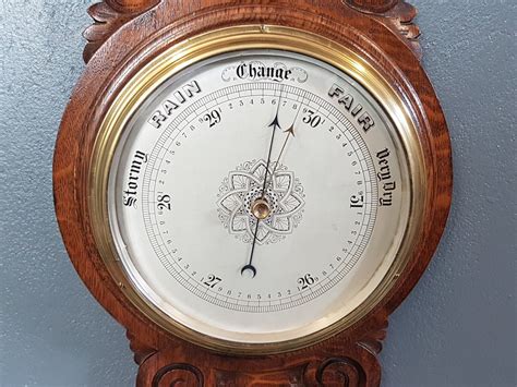 Antiques Atlas Victorian Oak Case Aneroid Barometer