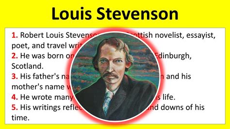 Short Biography Of Robert Louis Stevenson In English Few Lines About