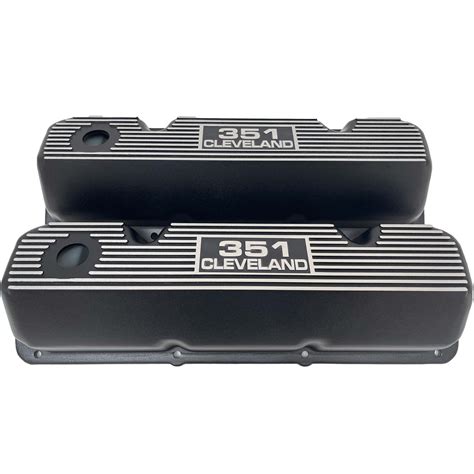 Ford 351 Cleveland Valve Covers Style 2 Black Ansen Usa