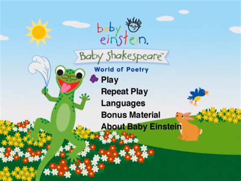 Baby Shakespeare Dvd Menu The True Baby Einstein Wiki Fandom