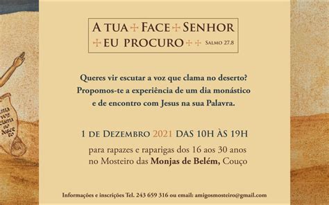 1 de Dezembro Monjas de Belém convidam para um Dia de Encontro no