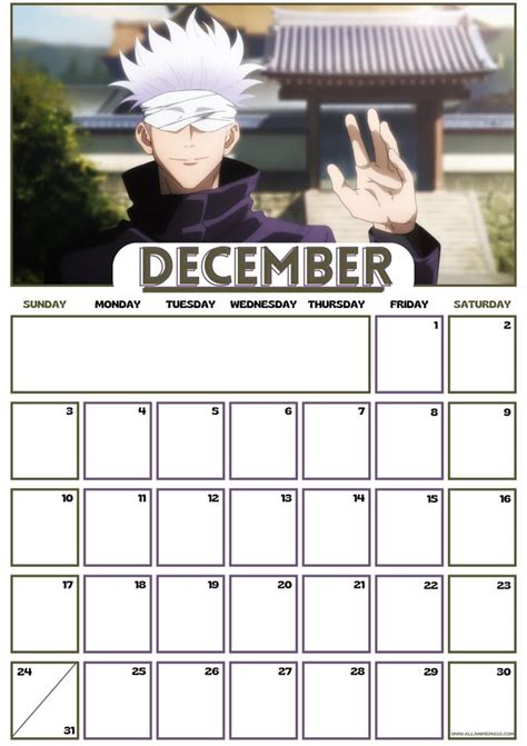 Jujutsu Kaisen Anime Calendar 2023