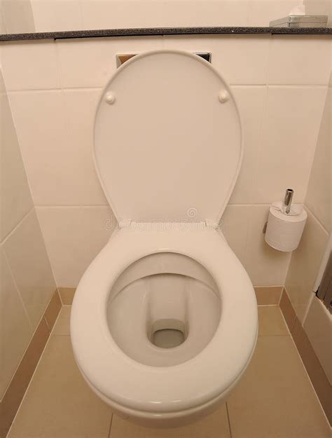 Open White Toilet Stock Image Image Of Paper Flushed 27773059