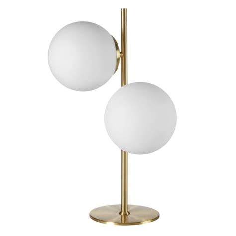 Lampe Poser Laiton Mat Globes Verre Rondo Maisons Du Monde