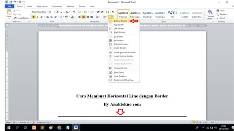 8 Cara Membuat Garis Horizontal Lurus Di Microsoft Word