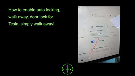 How To Enable Auto Locking Walk Away Door Lock For Tesla Simply Walk