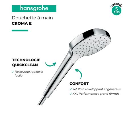 Douchette à Main Hansgrohe Croma E Blanc Chromé Toute Loffre