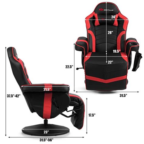 Buy Goplus Massage Gaming Chair Racing Style Gaming Recliner W