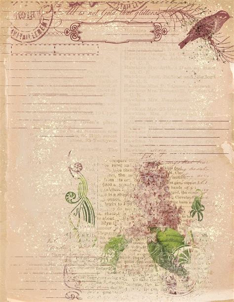 Pink Journal Kit Vintage Junk Journal Printable Papers Etsy Pink