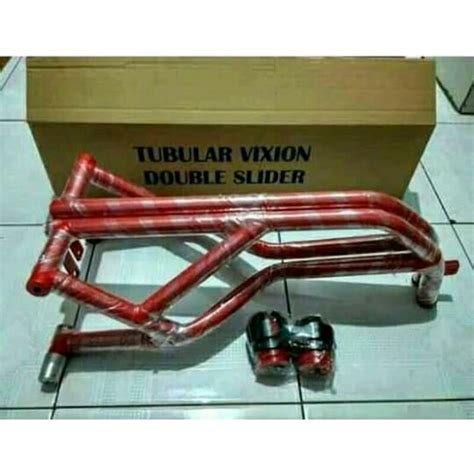 Hitam Tubular Crashbar Vixion Old New V Ixion Model Double Slider Plus