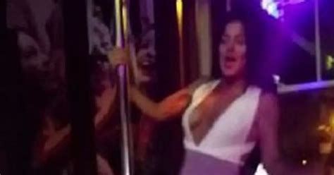 Pole Dancing Womans Attempt To Look Sexy On Nightclub Stage Goes Badly