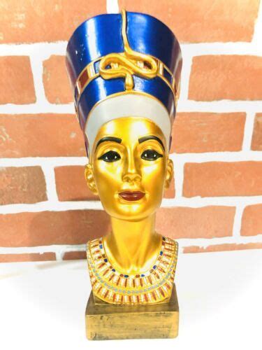 Ancient Egyptian Decorative Large Queen Nefertiti Bust 11 Tall Figurine Statue Nefertiti Bust ...