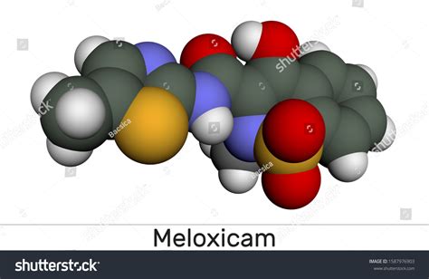 Meloxicam C14h13n3o4s2 Molecule Nonsteroidal Antiinflammatory Drug