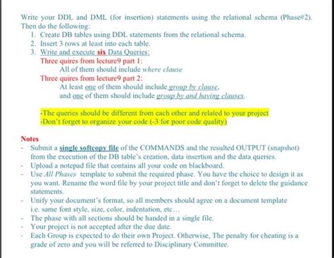 Solved Write Your Ddl And Dml For Insertion Statements Chegg