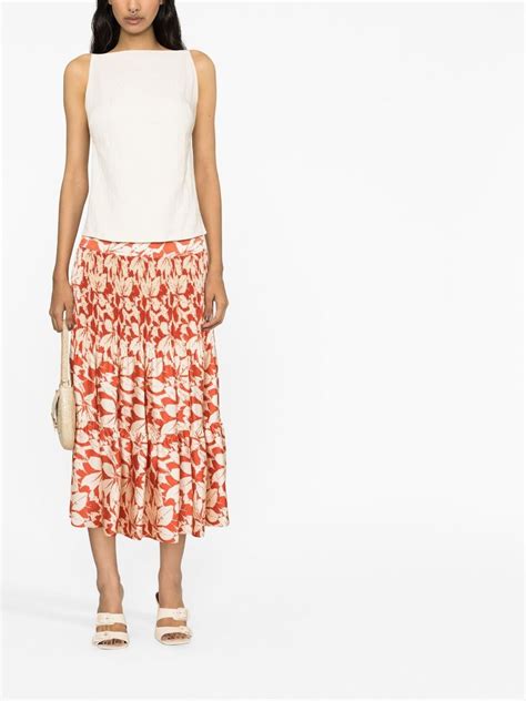 Polo Ralph Lauren Graphic Print Pleated Skirt Farfetch