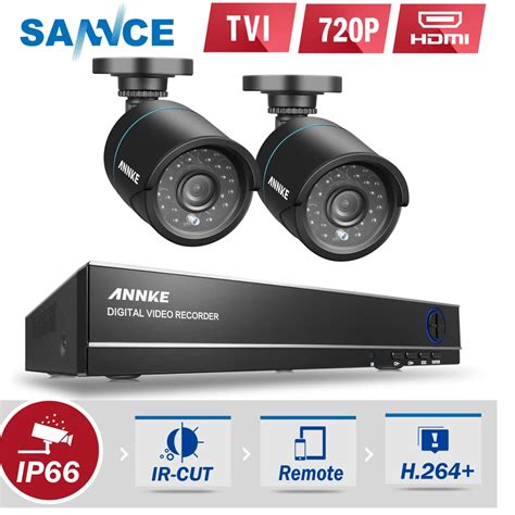 Sannce Dvr Kits P Ahd Security Camera System N Cctv Dvr Pcs