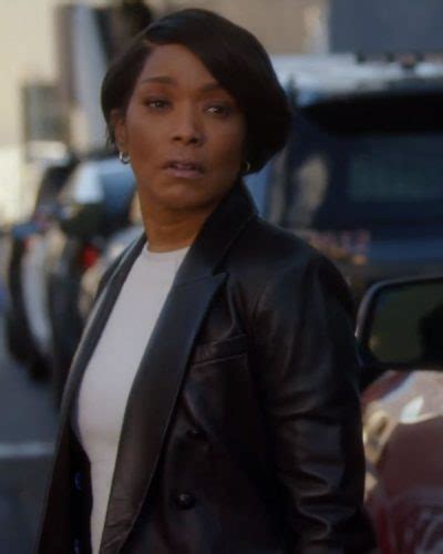 9 1 1 Angela Bassett Leather Blazer Double Breasted Blazer