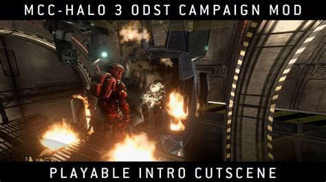 Halo MCC Halo 3 ODST Campaign Mod Playable Intro Cutscene YouTube