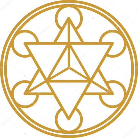 Merkaba Star Tetrahedron Metatrons Cube Stock Vector Lavalova