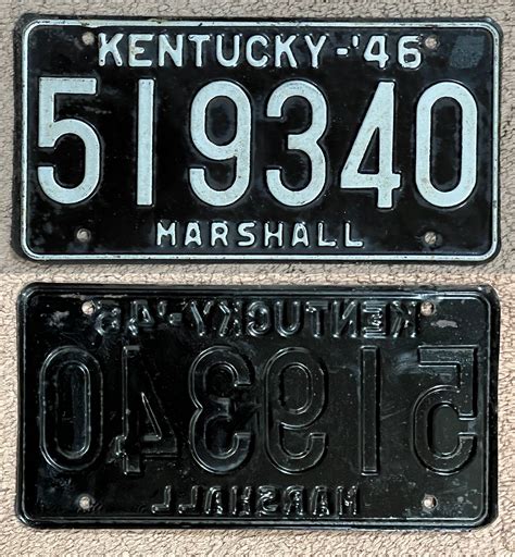 Vintage Kentucky License Plates S All Original Antique Auto