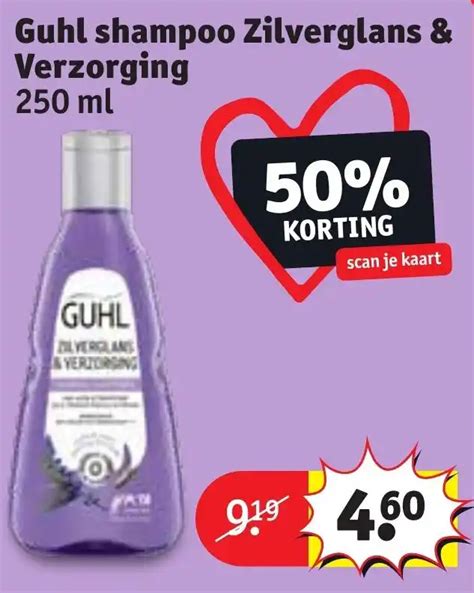 Guhl Shampoo Zilverglans And Verzorging 250 Ml Promotie Bij Kruidvat