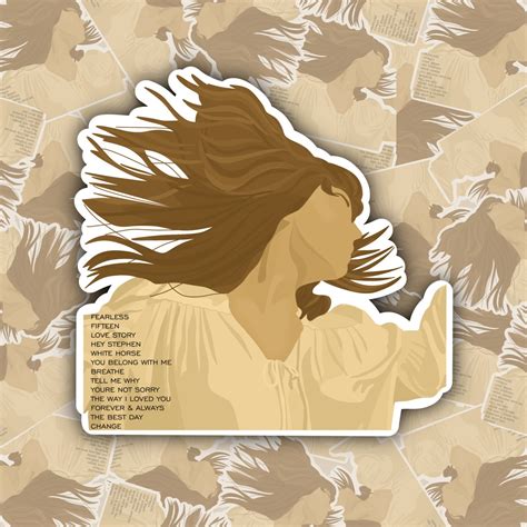 Taylor Swift Fearless Weatherproof Sticker Fearless Etsy