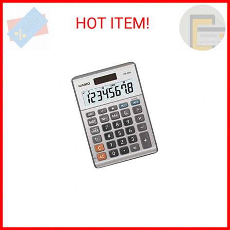 Casio Ms 80b Standard Function Desktop Calculatorblack 147d×103w×288h