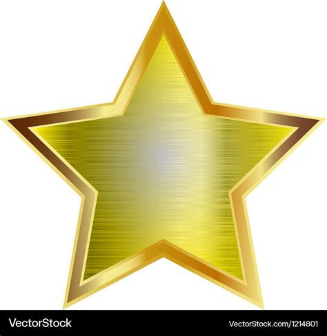 Big Gold Star Royalty Free Vector Image Vectorstock