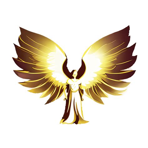 Golden Guardian Angel Wings Creative Fabrica