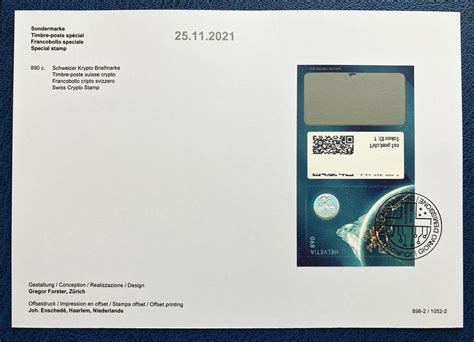 Sammelblatt Et Swiss Crypto Stamp Id Kaufen Auf Ricardo