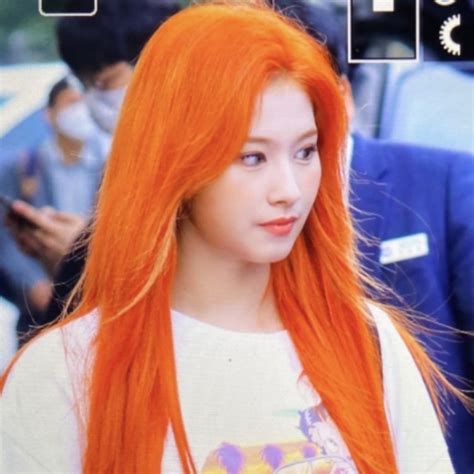 Sana Orange Hair On Tumblr