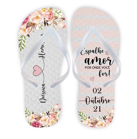 Chinelos Personalizados Brindes Para Madrinhas De Casamento