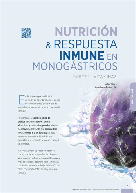 PDF NUTRICIÓN RESPUESTA INMUNE EN MONOGÁSTRICOS relevante en