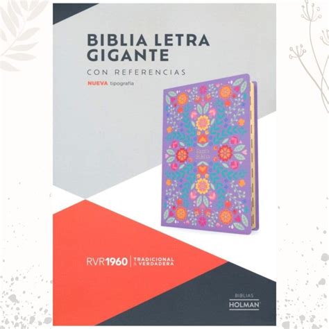 Biblia floreada RVR1960 14 puntos Beraca Librería