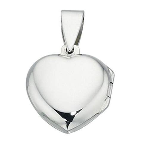 Collier Pendentif Photo Coeur Et Sa Chaine De 51 Cm En Argent 925 1000