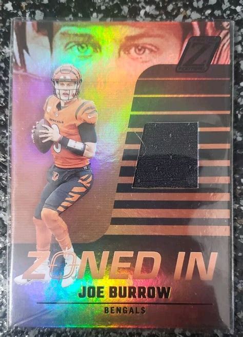 Joe Burrow Panini Zenith Zoned In Jersey Card Ebay