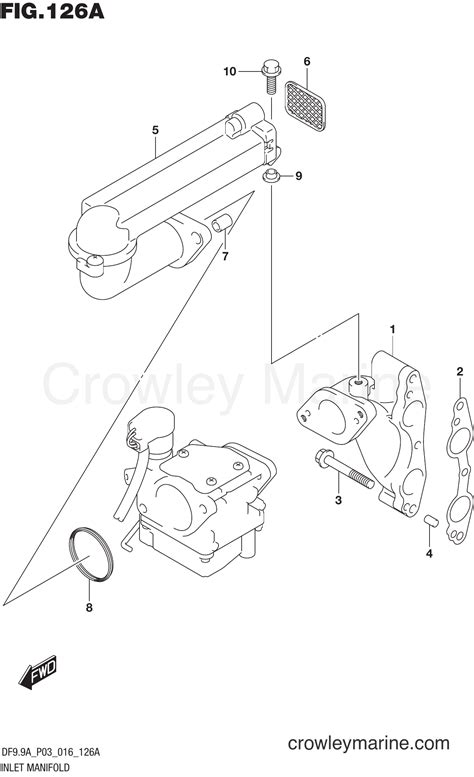 Inlet Manifold Serial Range Four Stroke Outboard Df Ar