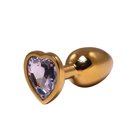 Mali Zlatni Analni Dildo Srce Sa Belim Dijamantom Bazzar Rs